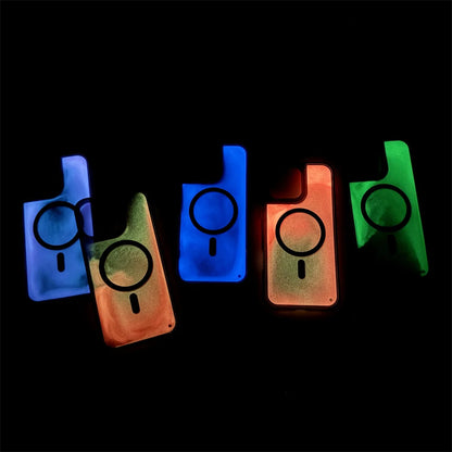 Magsafe Fluorescent Liquid Quicksand Glowing Phone Case – Wireless Charging Protective Cover