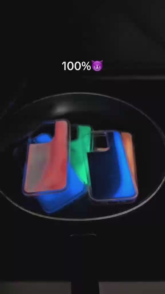 Magsafe Fluorescent Liquid Quicksand Glowing Phone Case – Wireless Charging Protective Cover